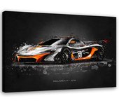 Impresión en lienzo Mclaren P1 GTR 60x40 naranja