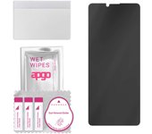 apgo Privacy Matte Hybrid protective glass compatible with Sony Xperia 10 III, flexible nano glass, great replacement for tempered glass, scratch-resi