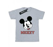 Disney - Camiseta con cara de Mickey Mouse para niños 9-11 Years blanco