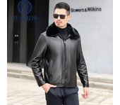 Nueva chaqueta de cuero de felpa para invierno para hombres, chaqueta de cuero para padres de mediana edad y ancianos 3XL