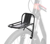 Estante delantero para bicicleta, aleación de aluminio, portaequipajes de carga para bicicleta de montaña negro