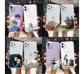 Funda de teléfono El castillo ambulante de Miyazaki Hayao para iPhone 13 X XS MAX 6 6s 7 7plus 8 8Plus 5 5S SE XR 11 12pro max Funda transparente iphone 13promax