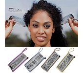 Peine para el cabello, ligero, portátil, resistente, flexible, diseño minimalista, operación sencilla, accesorio para peinar el cabello S negro