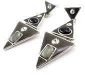 Les Trésors De Lily [J2782] - Boucles Créateur 'Anamaya' gris gris