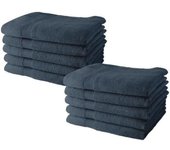 Lot de 10 serviettes de Toilette TODAY 50x90 cm 100% Coton - Denim