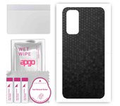 apgo Protective Skin Sticker for the back compatible with Xiaomi Redmi Note 11S, Wrap Film, Foil, Vinyl - Pattern Black Honeycomb