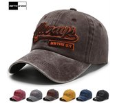 NORTHWOOD Gorra de béisbol de algodón para hombres Carta lavada Sombrero de papá para mujer Gorras de camionero de hip hop Snapback 56-60 cm negro