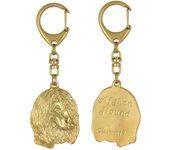 Lebrel Afgano, Tazi II - Llavero dorado con perro, adorno para bolso, accesorio de lujo de la marca Art-Dog
