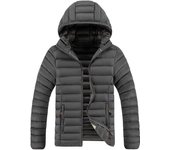 Chaqueta de invierno acolchada para hombre, delgada y ligera, ligera, de talla grande, multicolor, acolchada, ropa de invierno para hombre L naranja
