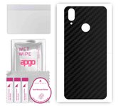 apgo Protective Skin Sticker for the back compatible with Cubot J7, Wrap Film, Foil, Vinyl - Pattern Carbon Black