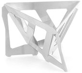 Filtro de goteo de café plegable, portátil, para acampar al aire libre, de acero inoxidable, para acampar plata
