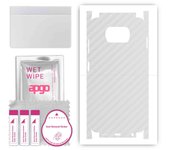 apgo Protective Skin Sticker for the back+sides compatible with Xiaomi Poco X3, Full Wrap Film, Foil, Vinyl - Pattern Transparent Carbon