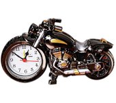 Reloj despertador de motocicleta con movimiento de cuarzo de plástico, funciona con pilas, reloj de escritorio vintage para el hogar o el dormitorio.