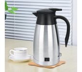 Hervidor de agua eléctrico de acero inoxidable de 1 l y 12 V/24 V para beber té, café, viajes, coche, camión