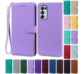 Funda de silicona suave tipo cartera para OPPO Find X3 Lite, funda de cuero con tapa para OPPO Find X3 Lite 5G, funda tipo libro, fundas, carcasa OPPO Find X3 Lite rojo oscuro