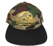 Jurassic Park Camo Logo Snapback Cap One Size negro