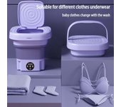 Lavadora plegable portátil con secador giratorio, Mini calcetín de ropa interior automático, 110v/220V, lavadora con centrífuga de 8L UK púrpura