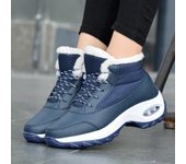 Botas de nieve para mujer, impermeables, para padres e hijos, botines de invierno con plataforma de piel gruesa, antideslizantes, cálidas y cómodas, talla 35-42 36 negro