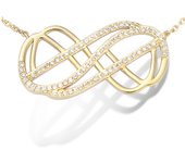 Les Trésors De Lily [L4592] - Collar bañado en oro 'Infini' oro blanco - 30x15 mm oro