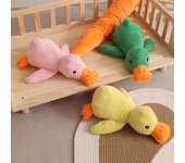 Juguetes de peluche con forma de pato que hacen ruido para perros, duraderos y resistentes a las mordeduras, para cachorros de perros pequeños, medianos y grandes.