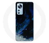 Coque pour Xiaomi Mi 12 / 12X Nuages de fumée multicolore de bleu gris et noir sur fond noir