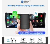 El adaptador inalámbrico Carplay convierte OEM cableado a Dongle Carplay inalámbrico Plug & Play para automóviles a partir de 2017 para Apple iPhone iOS 10+ carplay