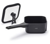 Sartén cuadrada sutto 16 x 8 cm Compatible con todas las fuentes de calor Negra tipo honda Doshisha (compatible con estufas de gas/IH) negro