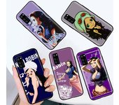 Funda negra para Xiaomi Poco X6 X4 M5 M6 F5 F6 C65 C55 C50 C51 C40 Pro Redmi 14C A3X 13C 12C 11T 10A 9C Note 7 6 8A Plus W-73 One Piece Robin Redmi Note 12 Pro 4G cuero de búfalo