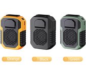 Mini ventilador con clip para la cintura con batería de 6000 mAh, ventilador de mano portátil, collar con 3 velocidades, ventilador de correa naranja