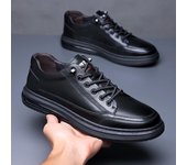 Zapatillas clásicas para hombre, zapatillas de cuero cómodas, zapatillas de moda con cordones, zapatillas deportivas para andar en monopatín, zapatos planos para hombre, calzado para hombre 38