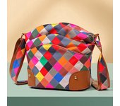 Bolso de hombro multicapa para mujer de mediana edad, bolso cruzado Colo Rblock, bolso para teléfono móvil