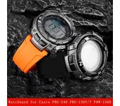 Correa de reloj Pulsera de silicona para Casio PRG-240 PRG-130Y/T PRW-1500 Accesorios de correa de reloj de silicona de resina Correa de reloj con muescas para hombre 0mm
