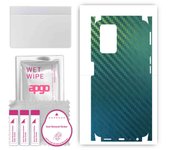 apgo Protective Skin Sticker for the back+sides compatible with Oppo A76, Full Wrap Film, Foil, Vinyl - Pattern Carbon Chameleon CAKA1