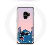 Coque pour Samsung Galaxy S9 plus Stitch le Nez en l'air fond rose