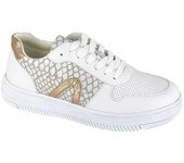 Cipriata Mujeres/Señoras Lola Reptile Print Entrenadores 5 UK oro/blanco
