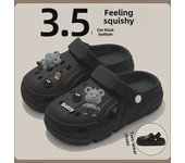 Pantuflas antideslizantes de Barrio Sésamo con suela gruesa para mujer y hombre - Calzado de verano para interiores 44-45