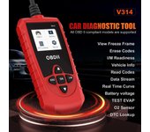 El más nuevo escáner OBD2 V314 lector de códigos escáner de fallas de motor herramienta de diagnóstico de automóvil profesional para todos los automóviles con protocolo OBD II verde