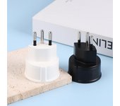 1 adaptador de viaje de enchufe europeo de Francia a Suiza, enchufe de 3 clavijas, 10 A, 250 V, enchufe de alimentación de la UE a Suiza blanco