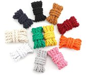 Cordones de algodón de colores para zapatillas, 1 par, 1 cm, redondos y gruesos, de calidad, para botas, 100/120/140/160 cm. 100cm negro