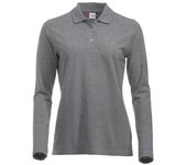 Clique Polo de Manga Larga Classic Marion Melange para Mujer/Señora M gris