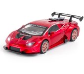 Juguete modelo de coche fundido a presión HURACAN ST EVO a escala 1/32, vehículo de juguete extraíble con sonido y luz para niños pequeños y niñas, colección de regalos 1/32-17x7.5x4cm rojo