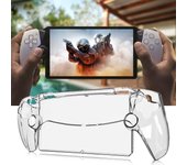 Funda protectora transparente a prueba de golpes para PC, funda protectora con agarre, anticaídas, lavable para PS5 Portal y Playstation Portal. negro