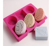 Molde de silicona para jabón con forma de hoja redonda y cuadrada, suministros para hacer jabón hecho a mano, kit de material para velas de resina de yeso, herramientas para hornear pasteles