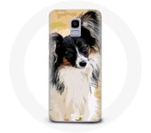 Coque pour Samsung Galaxy A8 2018 Épagneul nain continental papillon Race de chiens