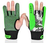 Guantes de bolos transpirables antideslizantes protectores de pulgar para bolos guantes deportivos M naranja