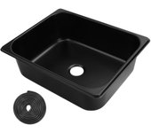 Fregadero para RV de 320 x 260 x 100 mm, de acero inoxidable 304, cuadrado, versátil, para cocina y baño.