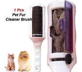 1 Uds. Cepillo de limpieza para eliminar el pelo de mascotas, productos para mascotas, eliminación de pelusa electrostática, pelo de perros y gatos negro/blanco