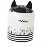 Tarro de almacenamiento para gatos, recipiente para granos de café con tapa, botella de sal hermética para granja Small