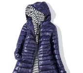 Chaqueta larga acolchada con capucha plumón de pato para mujer chaquetas sólidas delgadas ultraligeras abrigo Parka portátil M champagne