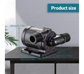 Bomba de agua sumergible DC 12V 180 grados Mini bomba de inmersión de bajo ruido Motor sin escobillas de elevación de 12m 4824A 12V negro